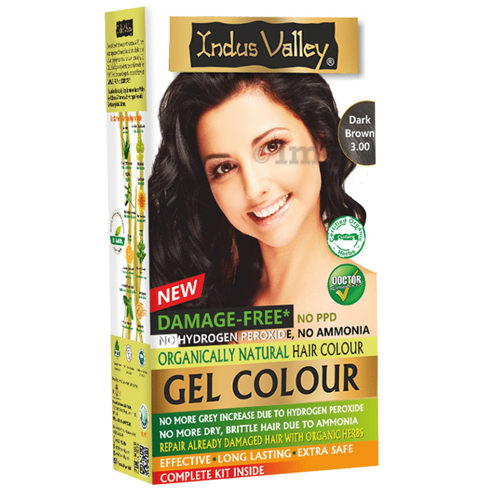 Indus Valley Damage-Free Gel Colour Complete Kit Dark Brown