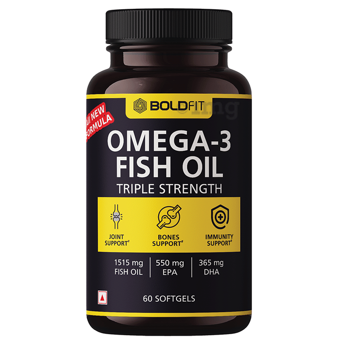 Boldfit Omega 3 Fish Oil Triple Strength Softgels