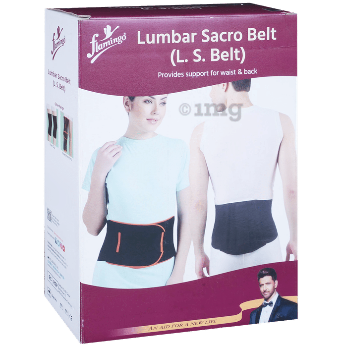 Flamingo Lumbar Sacro Belt | For Pain Relief | Supports Waist & Back Belt Medium