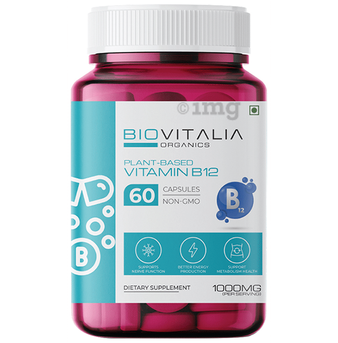 Biovitalia Organics Plant-Based Vitamin B12 1000mg Capsule