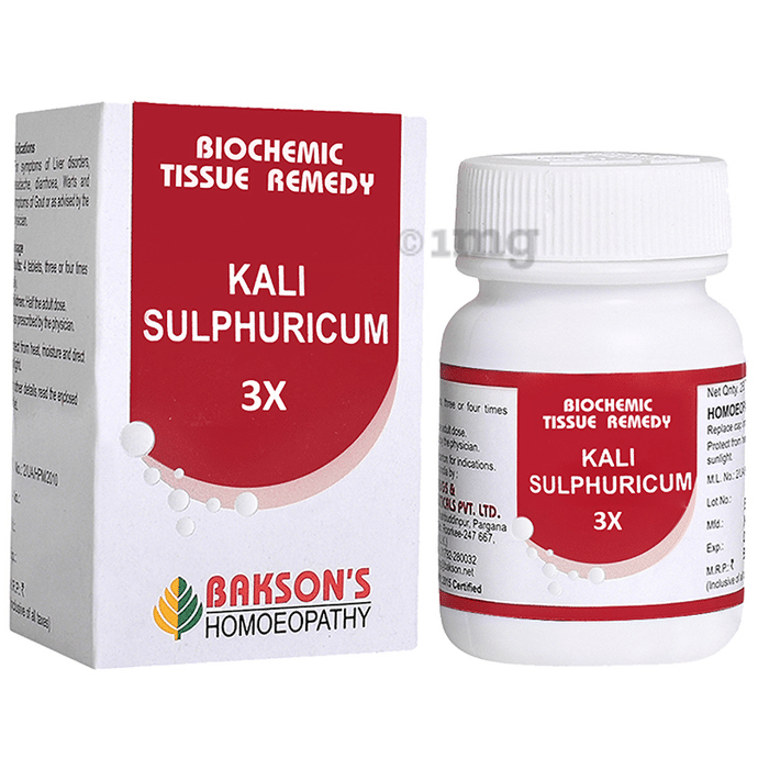 Bakson's Homeopathy Kali Sulphuricum Biochemic Tablet 3X