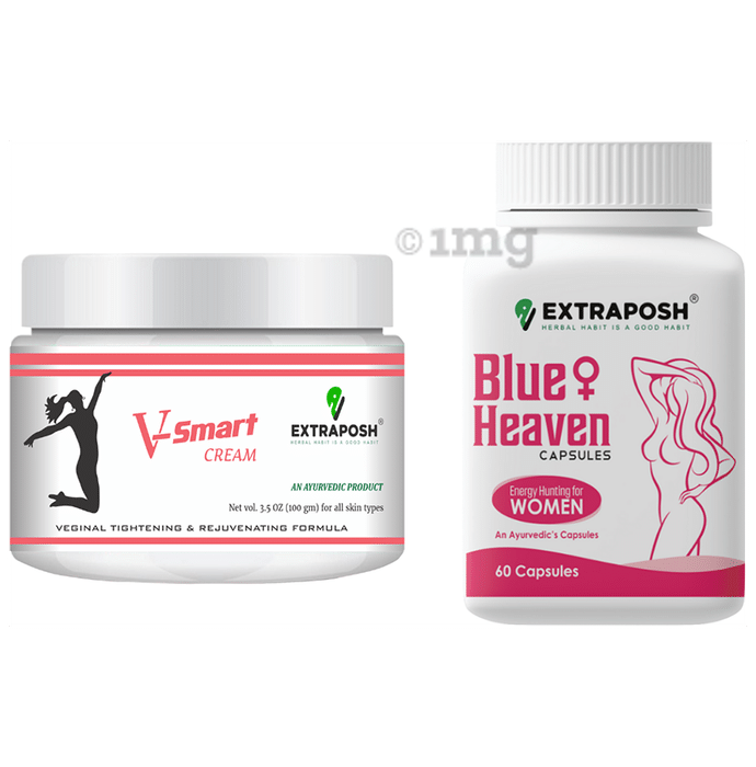 Extraposh V-Smart Cream (100gm) & Blue Haven Capsule (60)