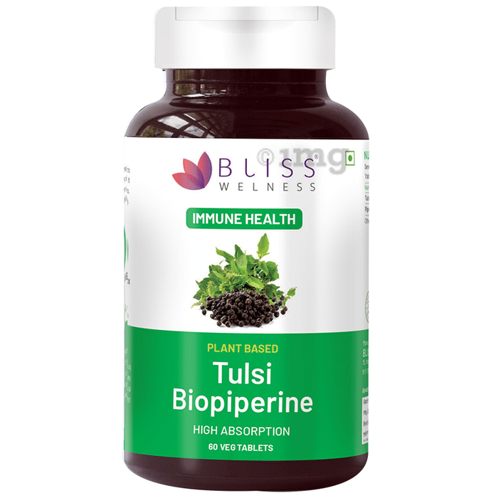 Bliss Welness Immune Health Tulsi Biopiperine Veg Tablet