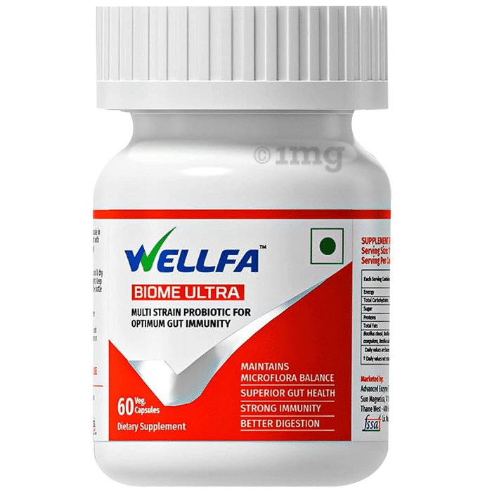 Wellfa Biome Ultra Multi Strain Probiotic Veg Capsule