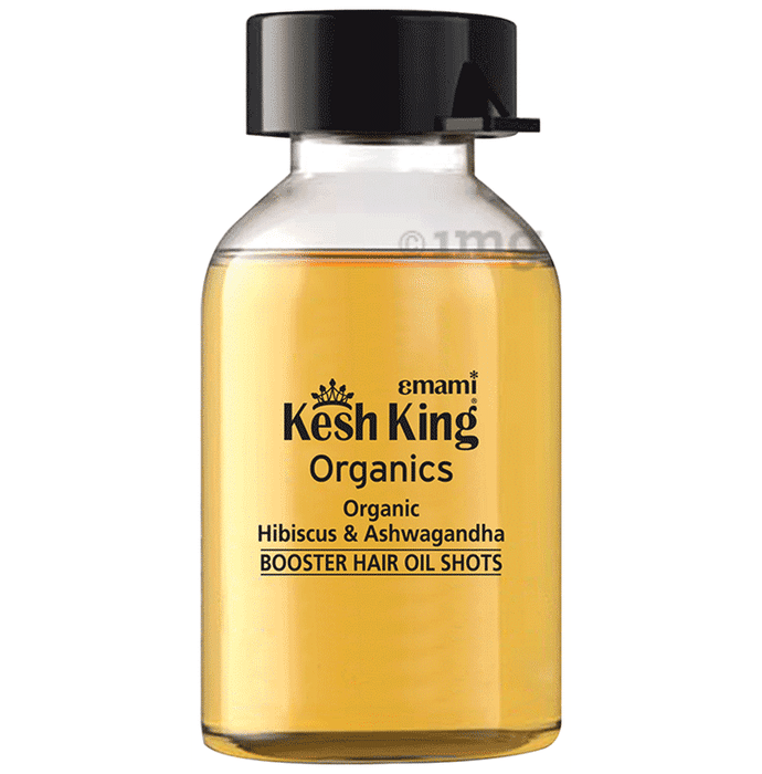 Emami Kesh King Organics Booster Hair Oil Shots (6ml Each) HIbiscus & Ashwagandha