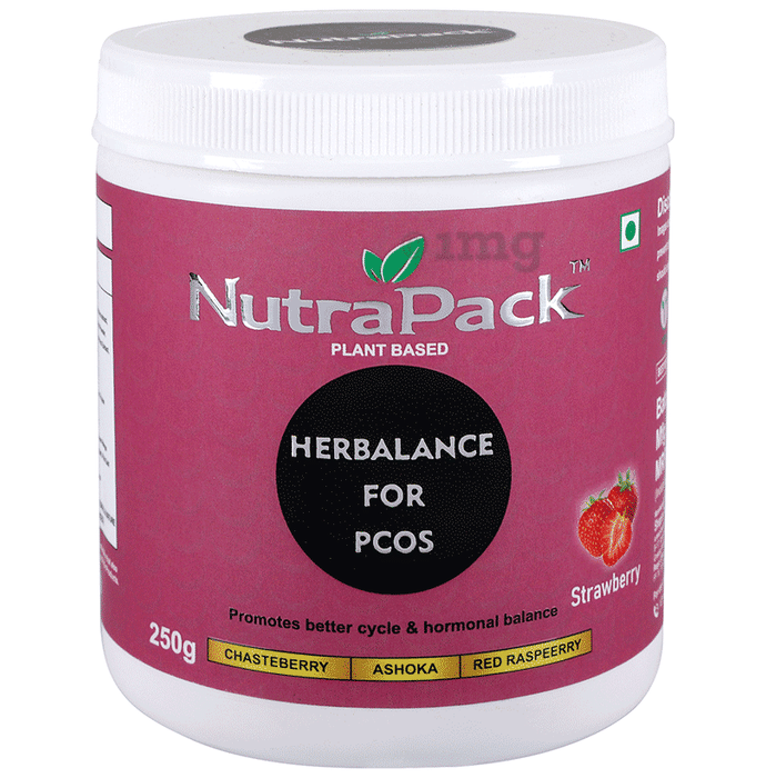 NutraPack Herbalance For PCOS (250gm Each) Powder Strawberry