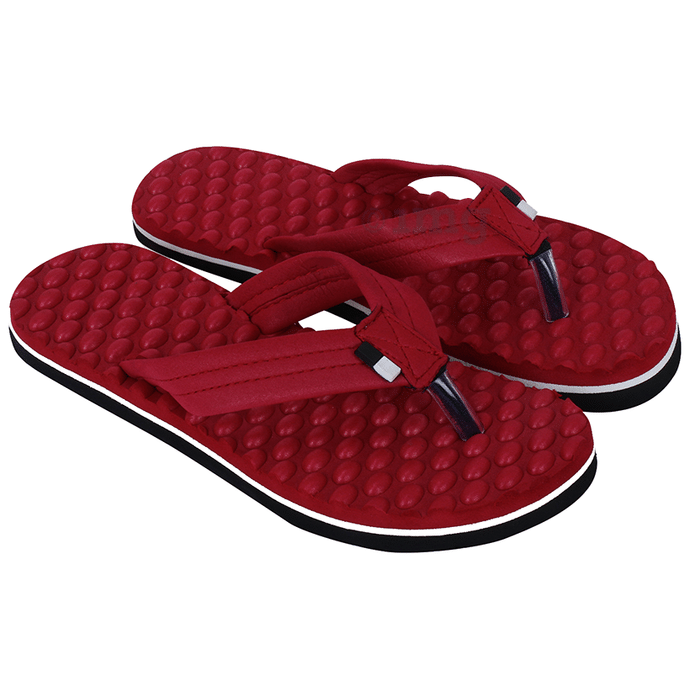 Doctor Extra Soft D 20 Orthopaedic Diabetic Pregnancy Comfort Slippers for Women Red 8