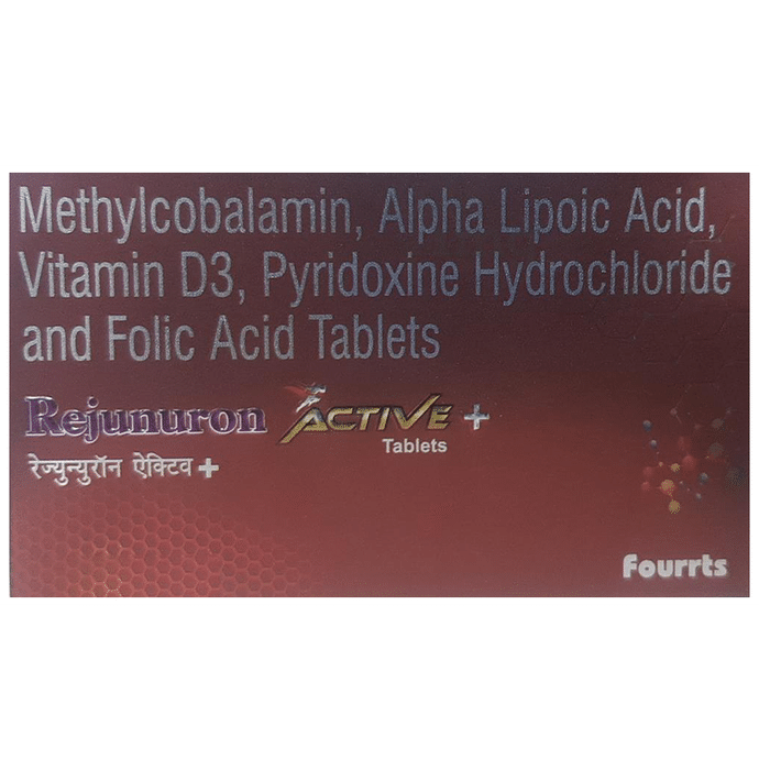Rejunuron Active + | With Methylcobalamin, ALA, Vitamin D3 & Folic Acid | Tablet
