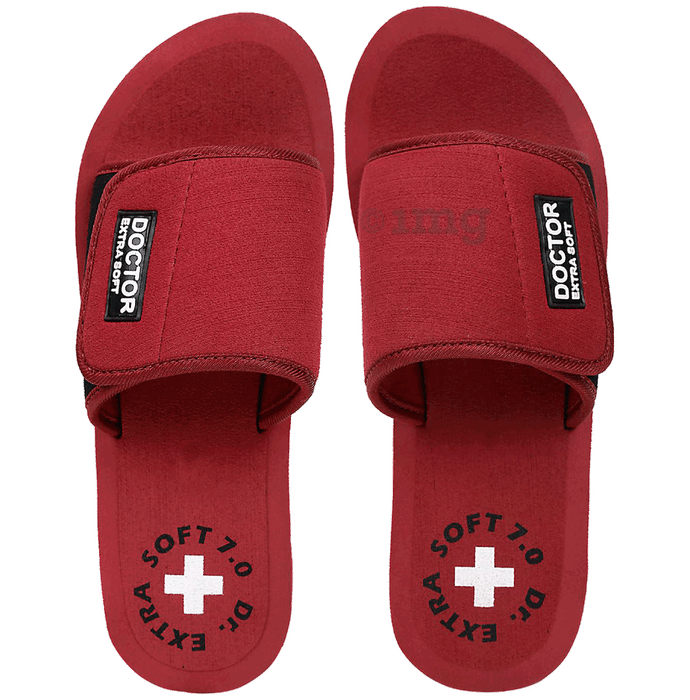 Doctor Extra Soft D-52 Flipflops and House Slippers for Women’s Maroon 5