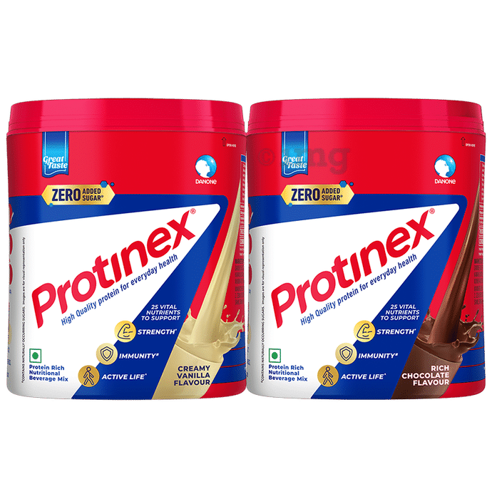 Protinex Combo Pack of High Quality Protein Powder Flavour Creamy Vanilla & Rich Chocolate (400gm Each)