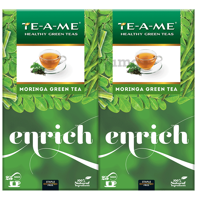 TE-A-ME Moringa Green Tea Bags (25 Each)