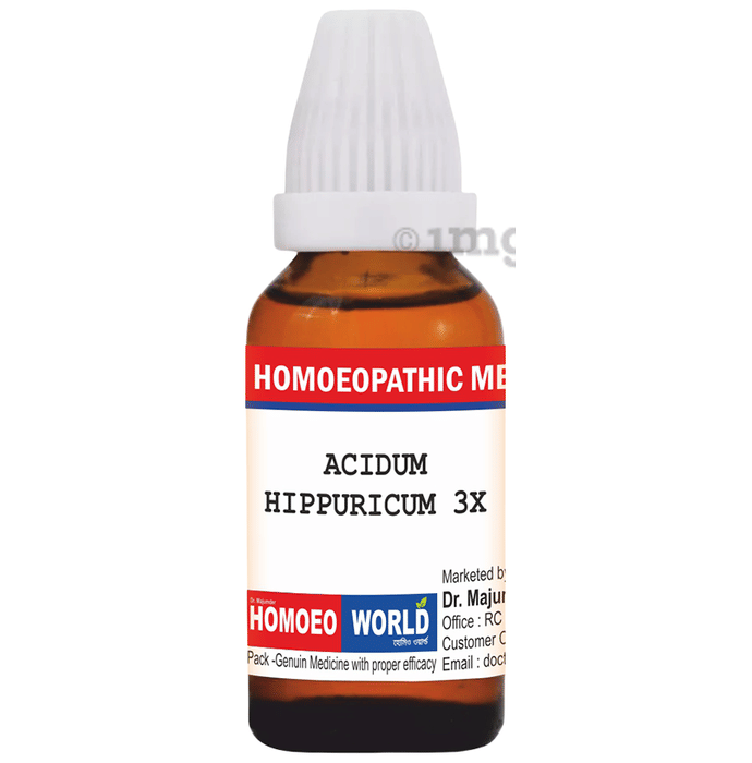 Dr. Majumder Homeo World Acidum Hippuricum Dilution (30ml Each) 3X