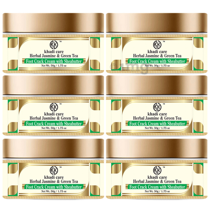 Khadi Care Herbal Jasmine & Green Tea Foot Crack Cream With Sheabutter (50gm Each)