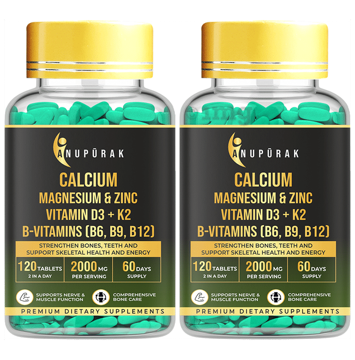 Anupurak Calcium Magnesium & Zinc Tablet (120 Each)