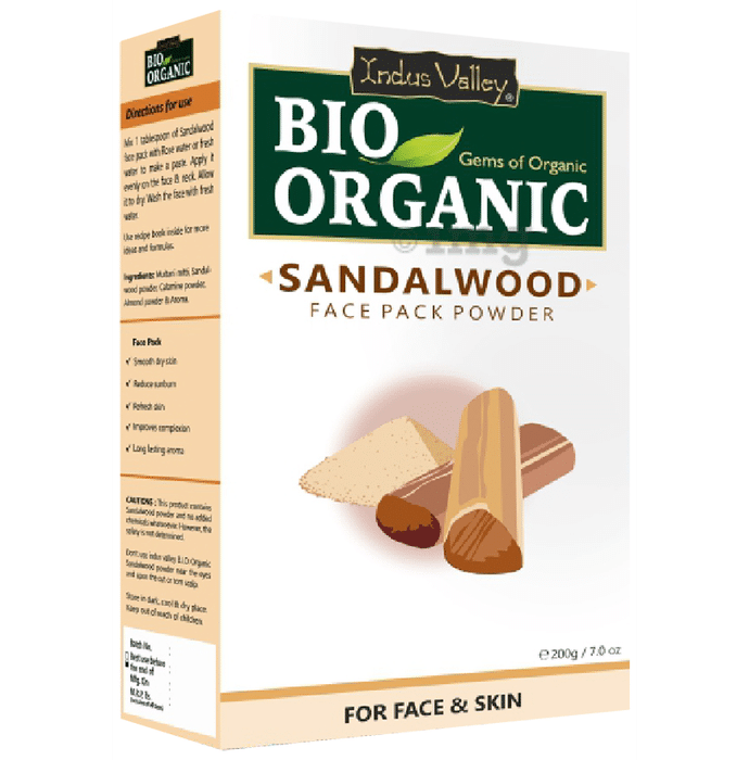Indus Valley Bio Organic Sandalwood Face Pack