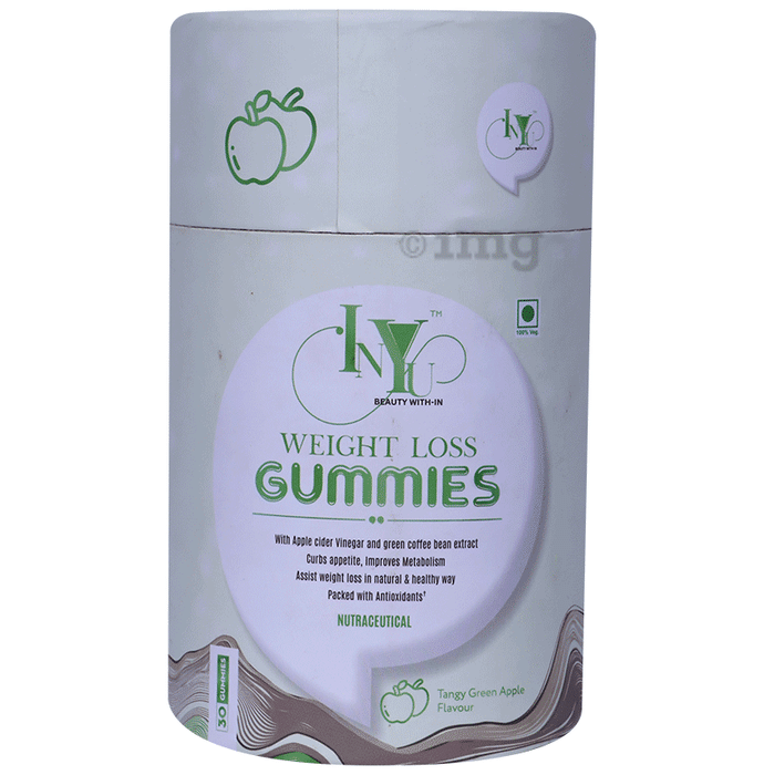 INYU Beauty With-In Weight Loss Gummies Tangy Green Apple