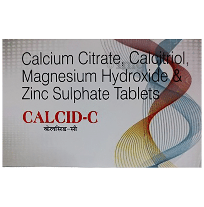 Calcid-C Tablet: Buy strip of 10.0 tablets at 𝗯𝗲𝘀𝘁 𝗽𝗿𝗶𝗰𝗲 in India | 1mg