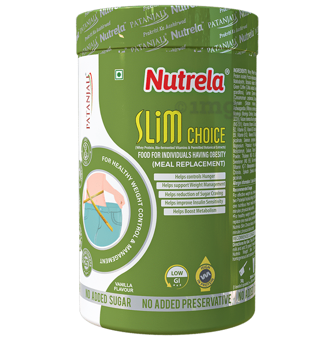 Patanjali Nutrela Slim Choice for Weight Management, Metabolism & Insulin Senstivity | Flavour Powder Vanilla