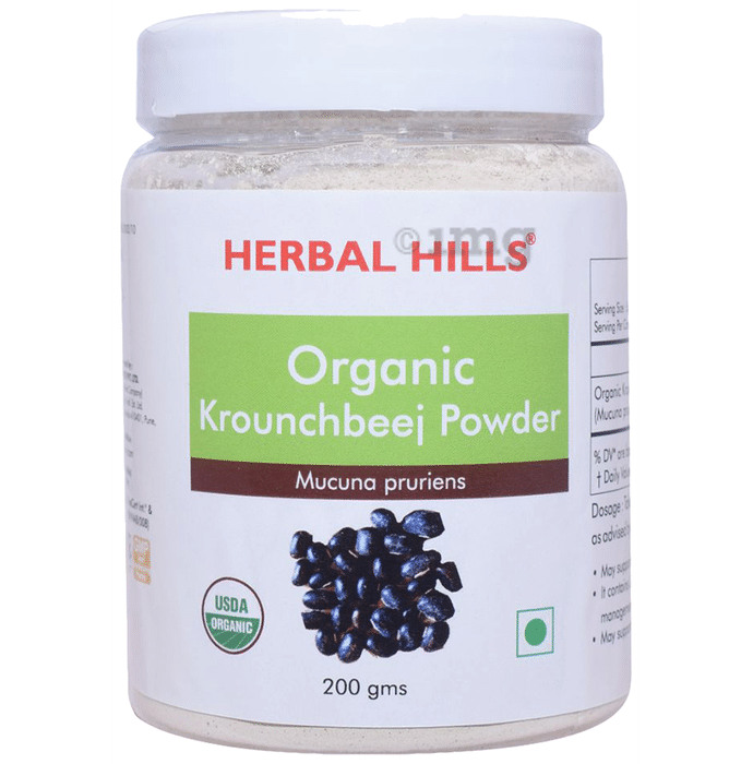 Herbal Hills Organic Krounchbeej Mucuna Pruriens Powder