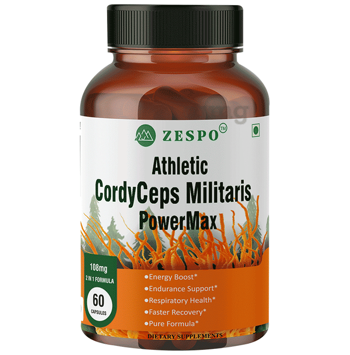 Zespo Athletic Cordyceps Militaris Powermax Capsule Buy bottle of 60.0