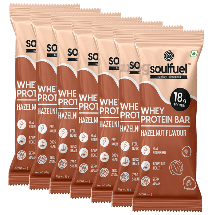 SoulFuel Whey Protein Bar (60gm Each) Hazelnut