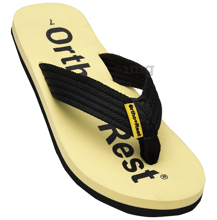 Ortho + Rest Extra Soft Men Orthopedic Slippers For Home Daily Use Yellow 9