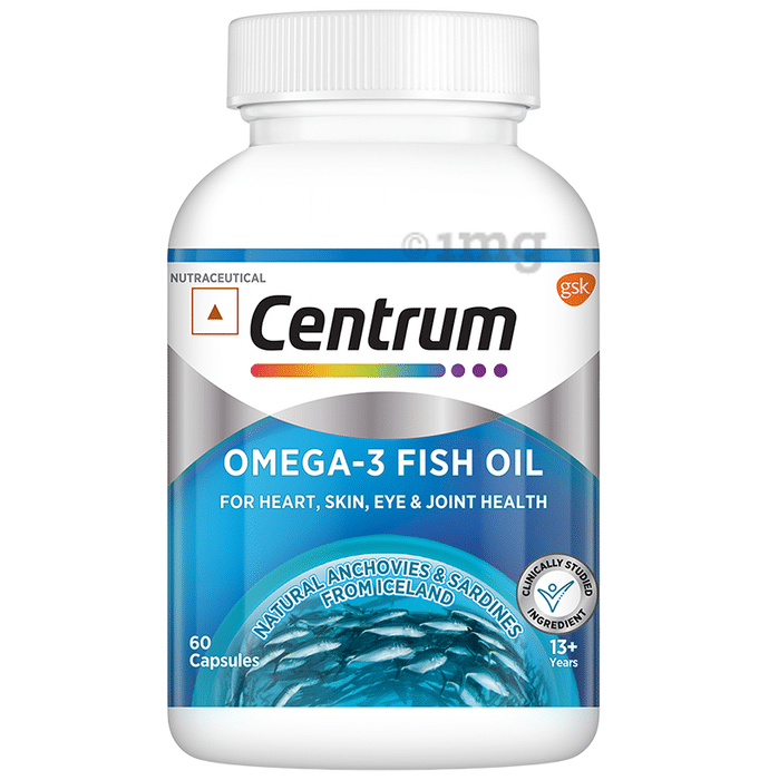 Centrum Omega 3 Fish Oil Capsule for Heart, Skin, Eye & Joint Health