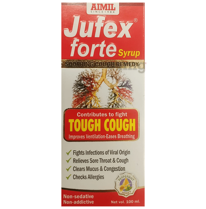 Aimil Jufex Forte Syrup | Relieves Cough, Sore Throat, Congestion & Infections