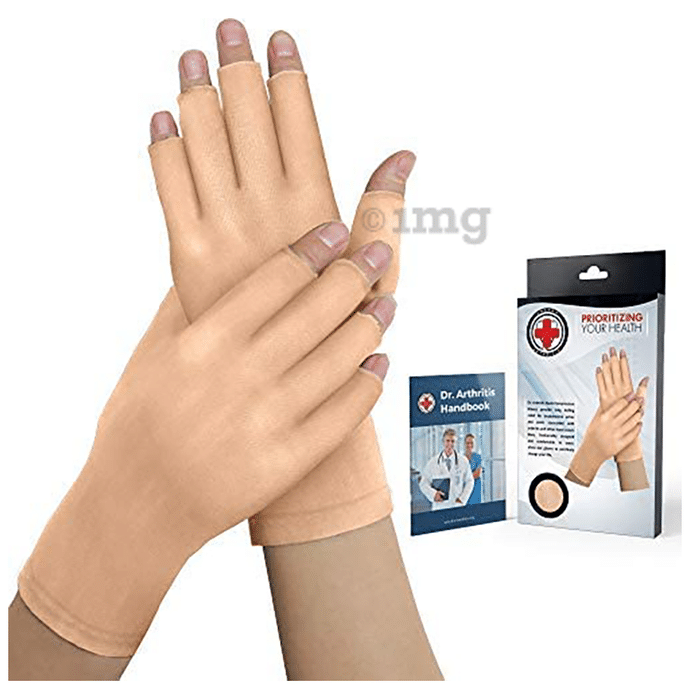 Dr. Arthritis Doctor Developed 3/4 Skin Nude Arthririts  Glove Large
