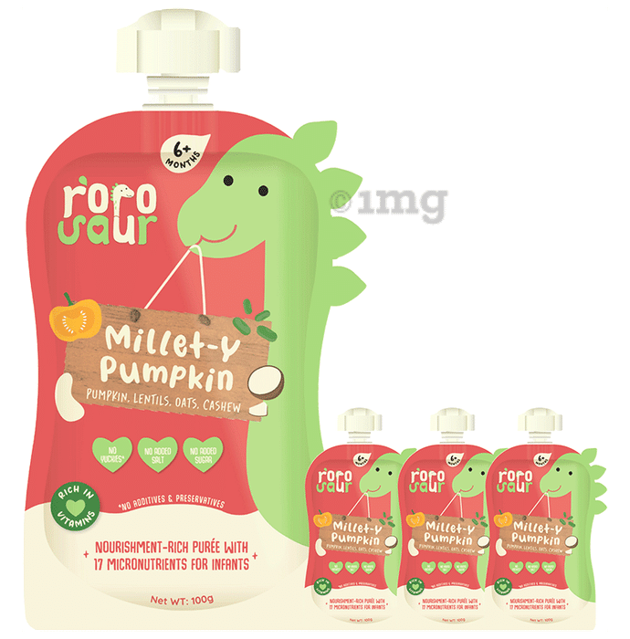 Roro Saur Nourishment-Rich Puree 6+ Months (100gm Each) Millet-Y-Pumpkin