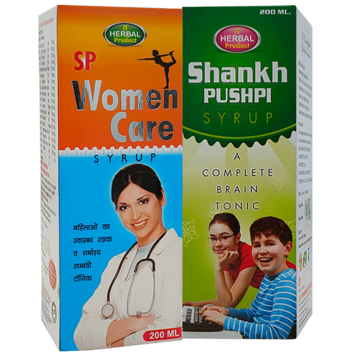 S.P Pharmaceuticals Combo Pack of Shankhpushpi Syrup & Women Care Syrup (200ml Each)