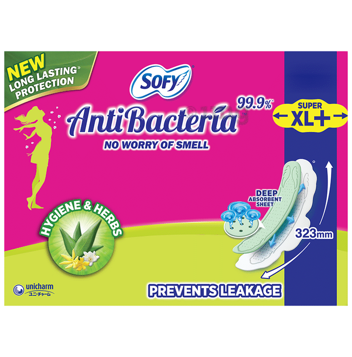 Sofy AntiBacteria 99.9% Sanitary Pads Ultra Slim | Size Super XL+