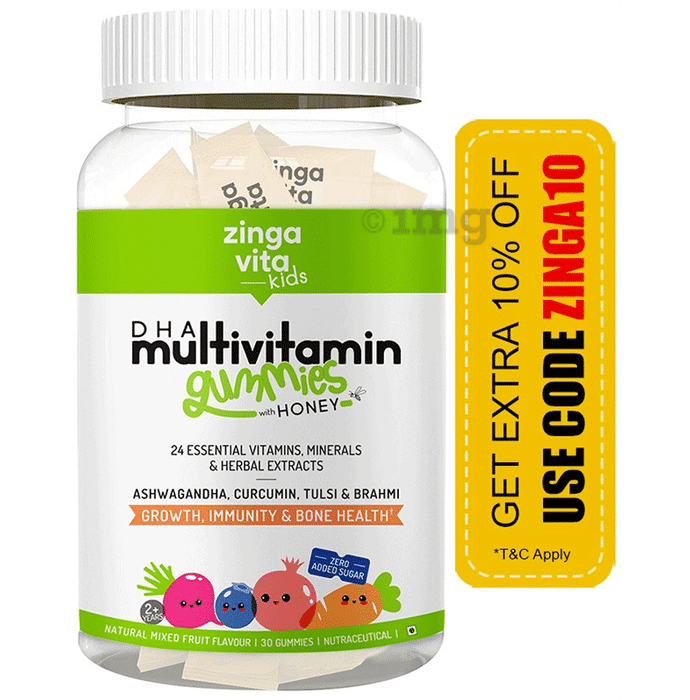 Zingavita Multivitamin Gummies with Honey Mixed Fruit