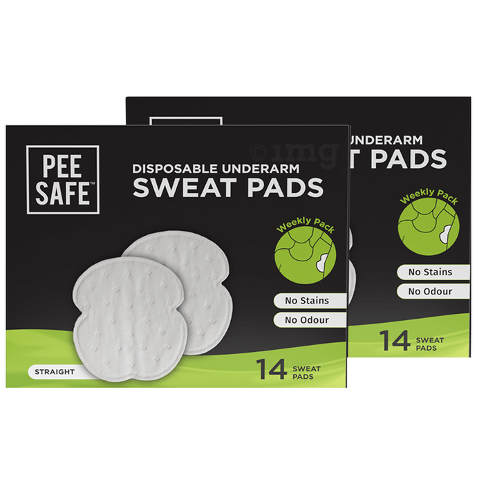 Pee Safe Disposable Underarm Sweat Pads (14 Each) Straight