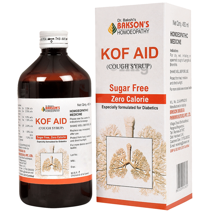Bakson's Kof Aid Cough Syrup Sugar Free