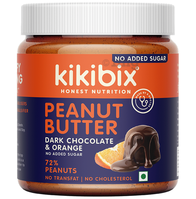 Kikibix Peanut Butter Dark Chocolate & Orange with No Added Sugar