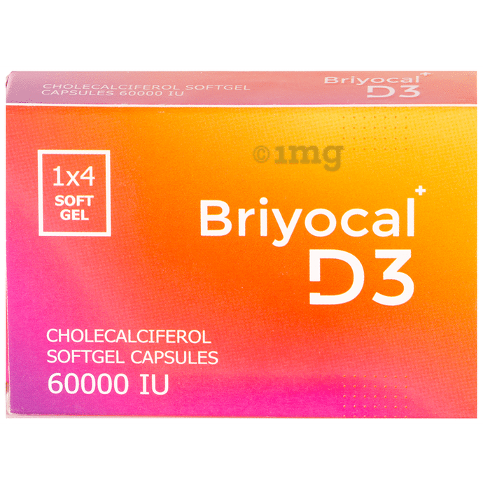 Briyo Briyocal D3 60K: High-Potency Vitamin D3 Capsules for Effective Deficiency Management and Overall Wellness
