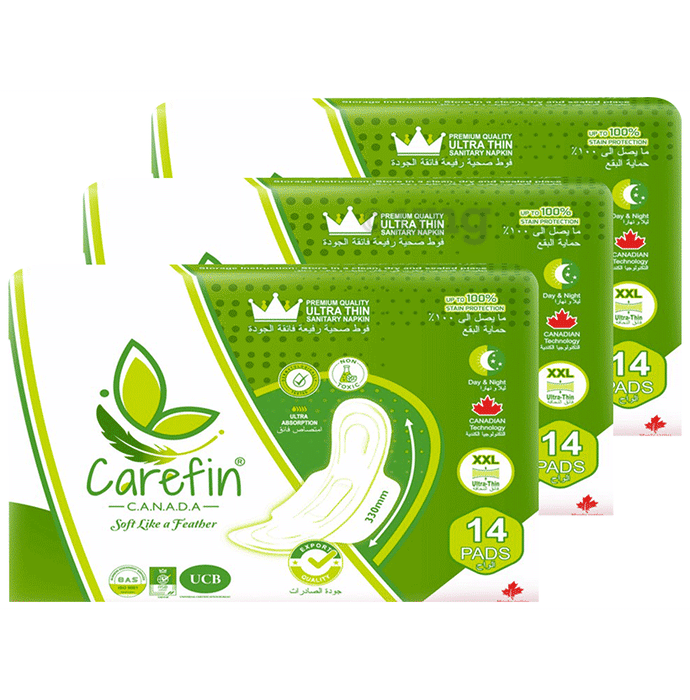 Carefin  Ultra Thin Sanitary Napkin 330mm (14 Each) XXL