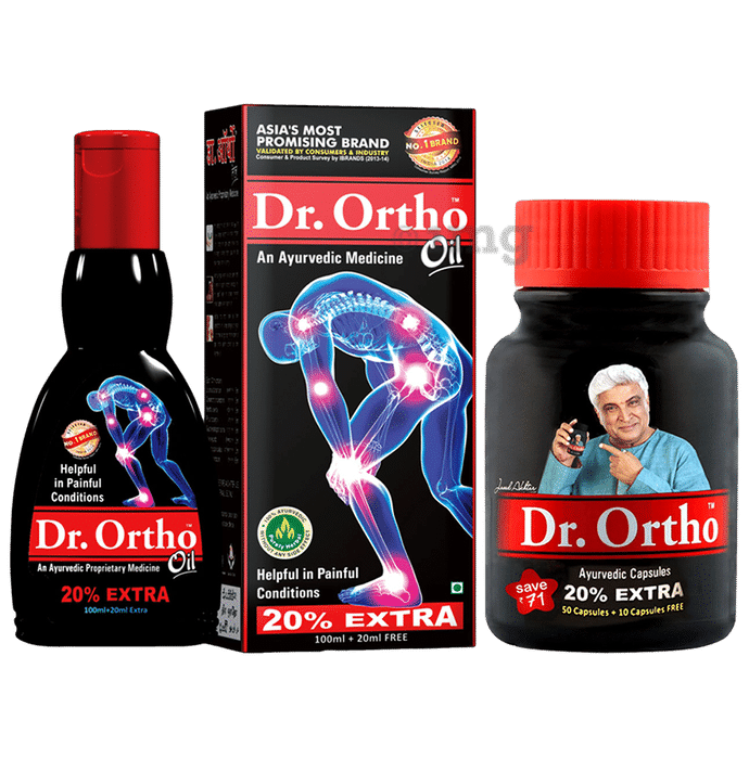 Dr Ortho Combo Pack of an Ayurvedic Medicine Oil (120ml) & Capsule (60)