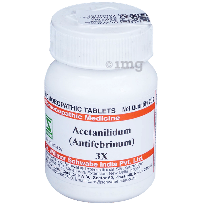 Dr Willmar Schwabe India Acetanilidum (Antifebrinum) Trituration Tablet 3X