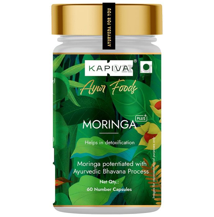 Kapiva Ayur Foods Moringa Plus | Helps in Detoxification Capsule