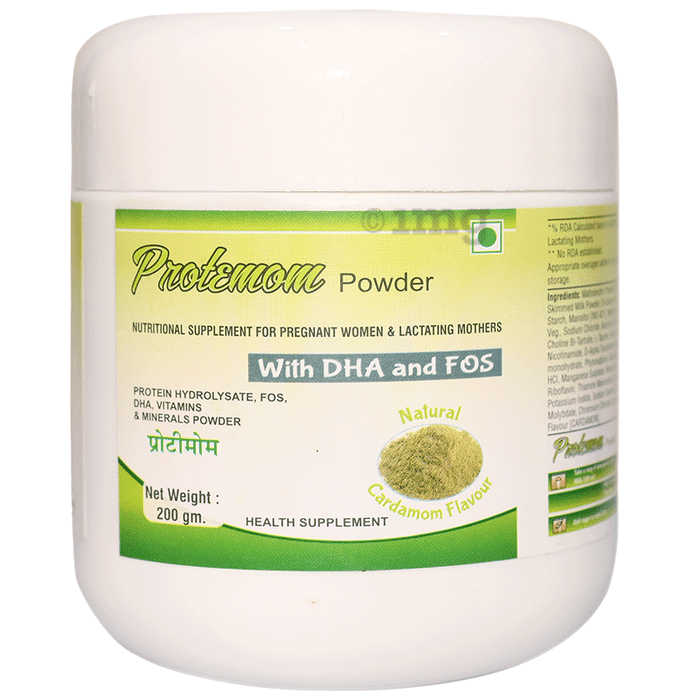 Protemom Nutritional Supplement Powder for Pregnant Women & Lactating Mothers (200gm Each) Jar Cardamom