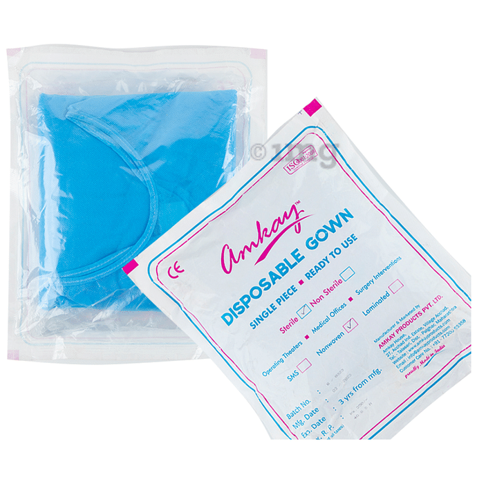 Amkay Non-Woven Disposable Gown-Protection Against Disease| Allows Proper Movement During Operations