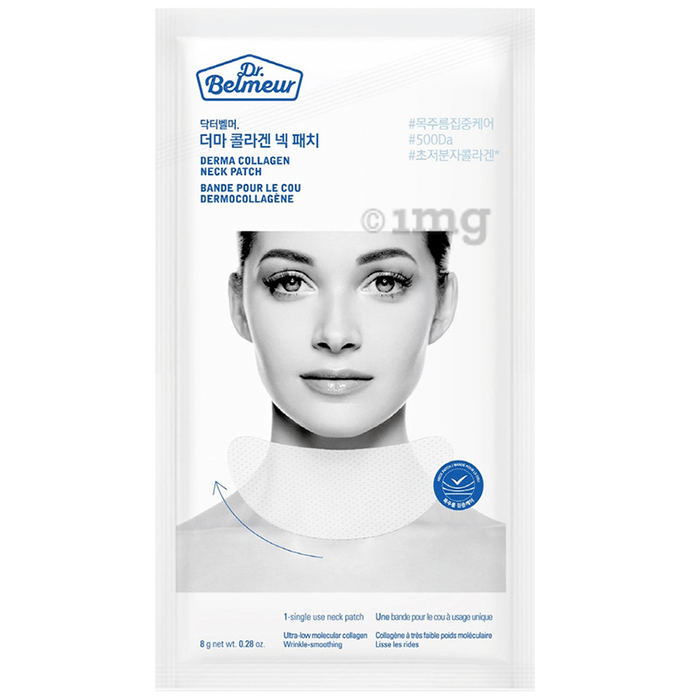 The Face Shop Dr.Belmeur Derma Collagen Dermatologically Tested Hydrogel Neck Patches, Smooths Wrinkles On Neck & Hydrates Skin