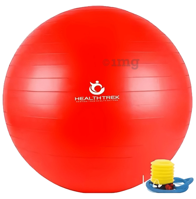 Healthtrek Anti Burst Gym/Yoga/Exercise/Swiss Ball 55cm Red