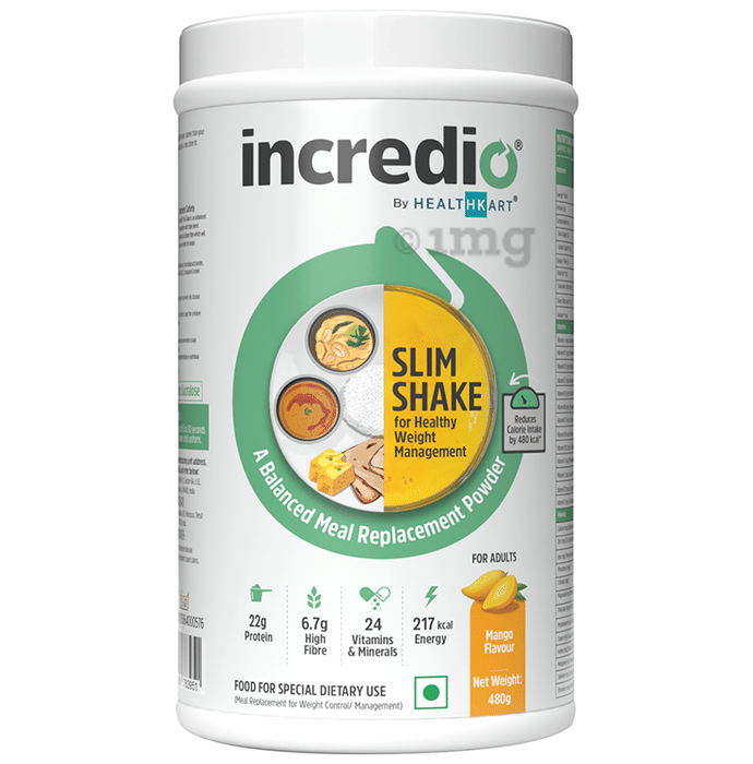 Incredio Slim Shake for Weight Management | Meal Replacement Mango