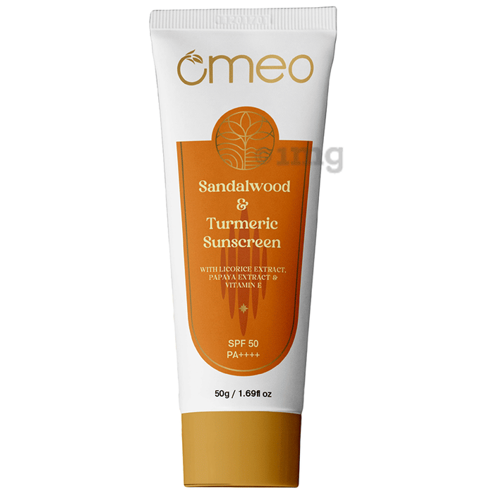 Omeo Sandalwood Turmeric Sunscreen Buy Tube Of 50 0 Gm Cream At Best