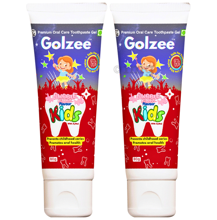 Golzee Kids Toothpaste (80gm Each) Bubblegum