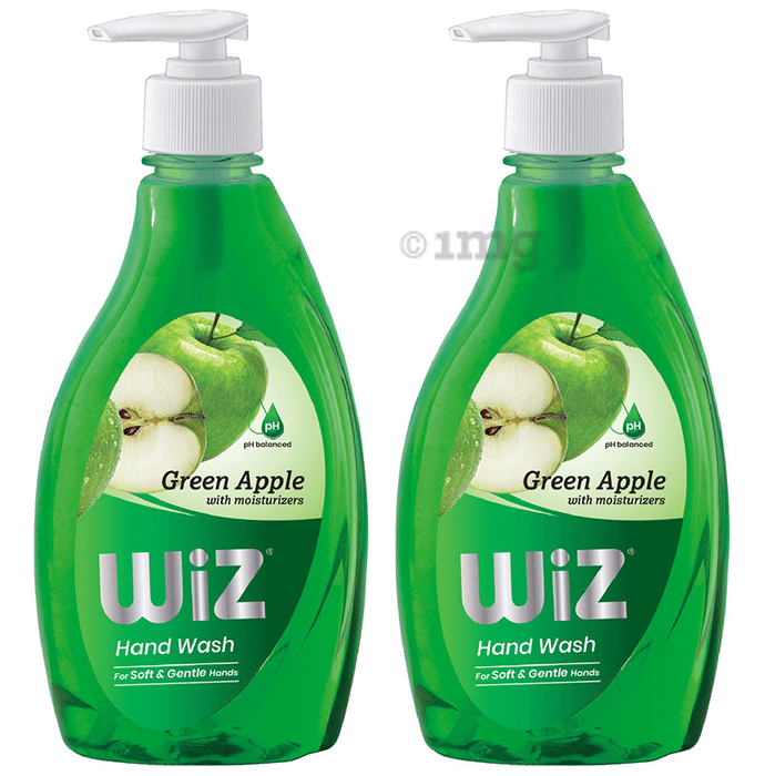 Wiz pH Balanced Hand Wash (450ml Each) Green Apple