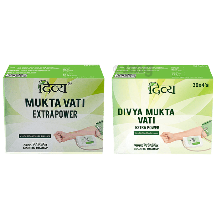 Patanjali Divya Combo Pack of Mukta Vati Extra Power & Medha Vati Extra Power (120 Each)